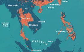 Bản đồ phủ sóng 5G tại Đông Nam Á: Thái Lan đứng đầu